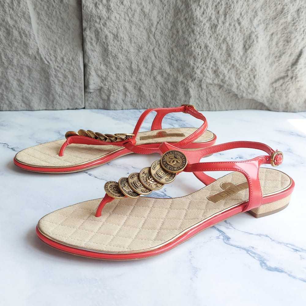 Chanel Leather flip flops - image 8