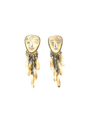 Monies Fringed Mask Earrings