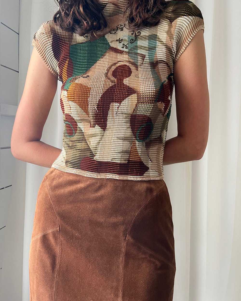 90s Alaia Brown Suede Skirt - image 3