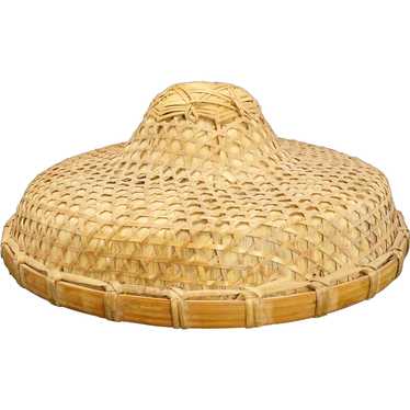 Vintage Chinese Bamboo Woven Hat