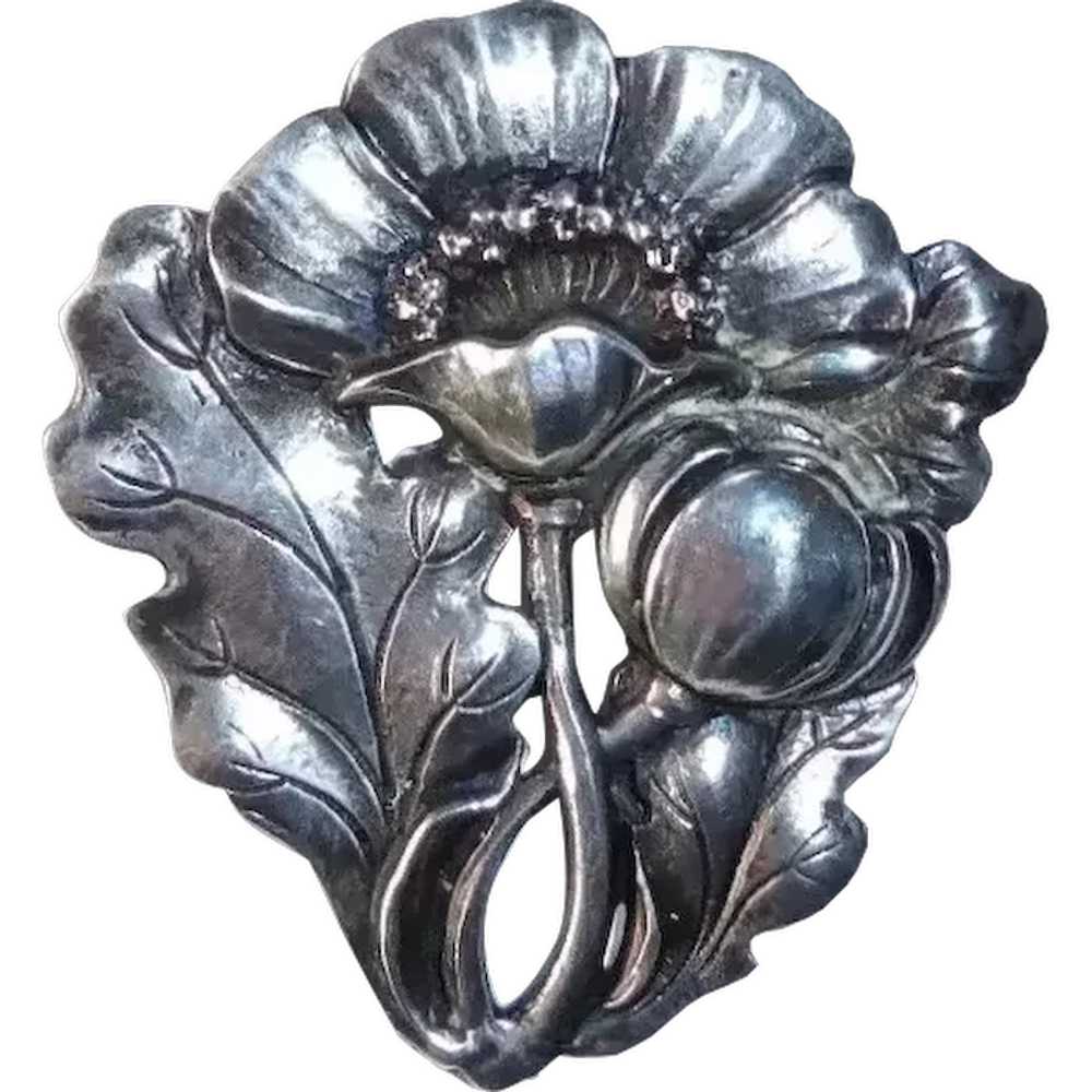 Jo Michels Sterling Sensual Poppy Pin - image 1