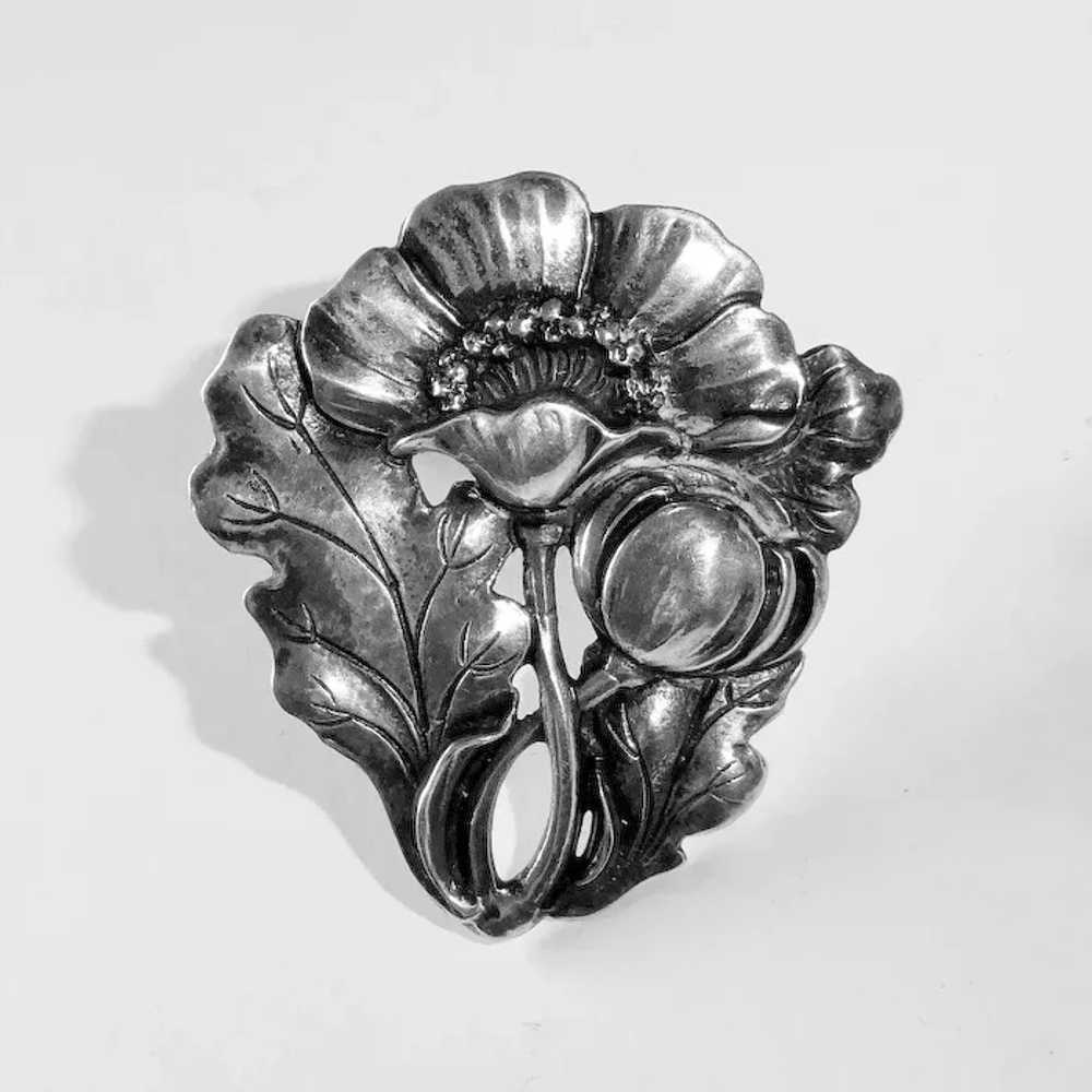 Jo Michels Sterling Sensual Poppy Pin - image 2