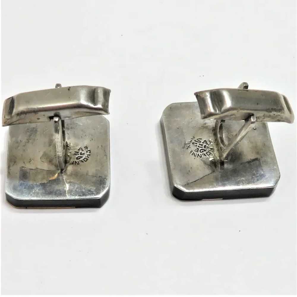 Art Deco/Mid Century Mixed Metals Cufflinks, Taxc… - image 6