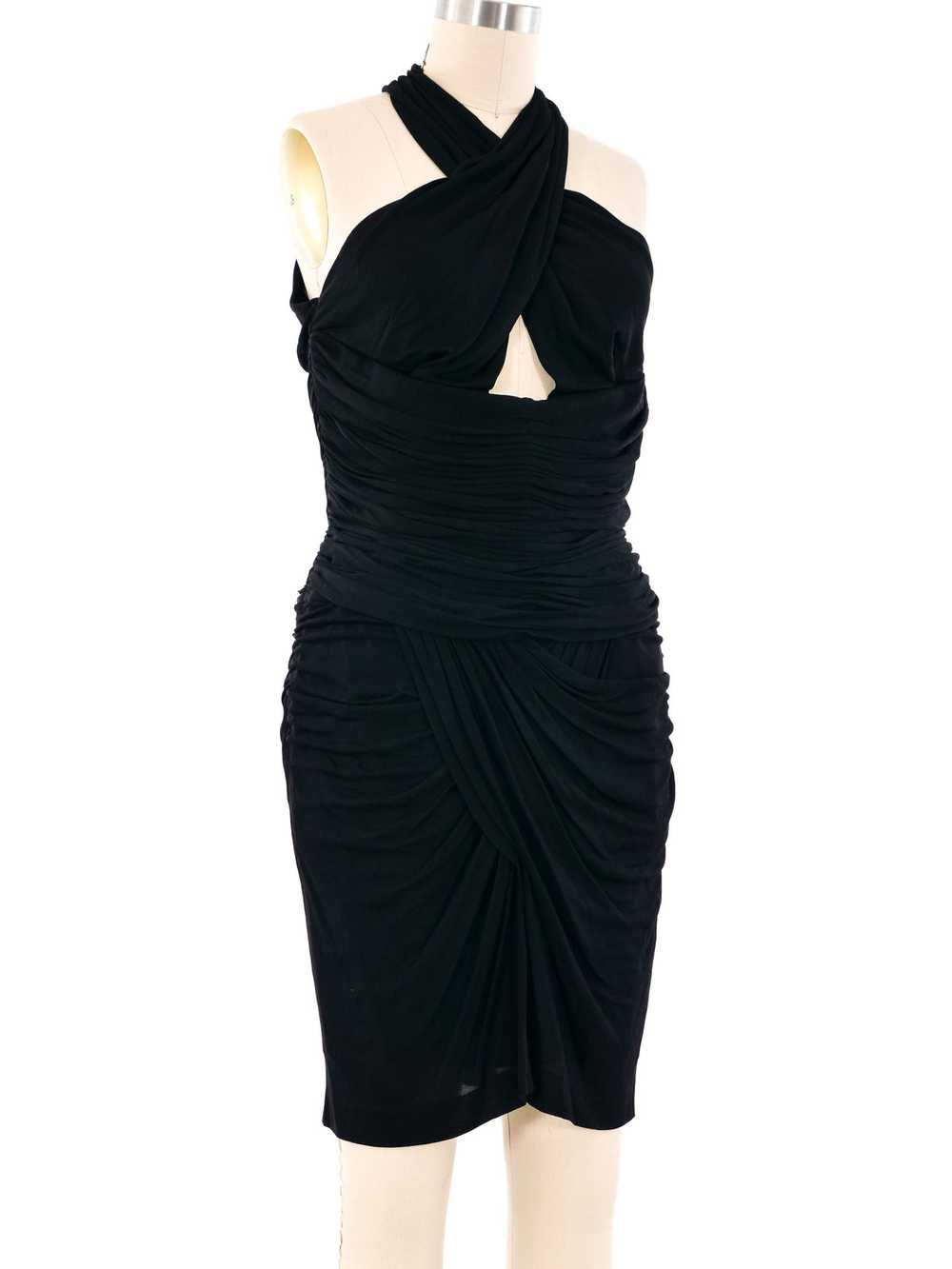 Vicky Tiel Ruched Jersey Dress - image 2