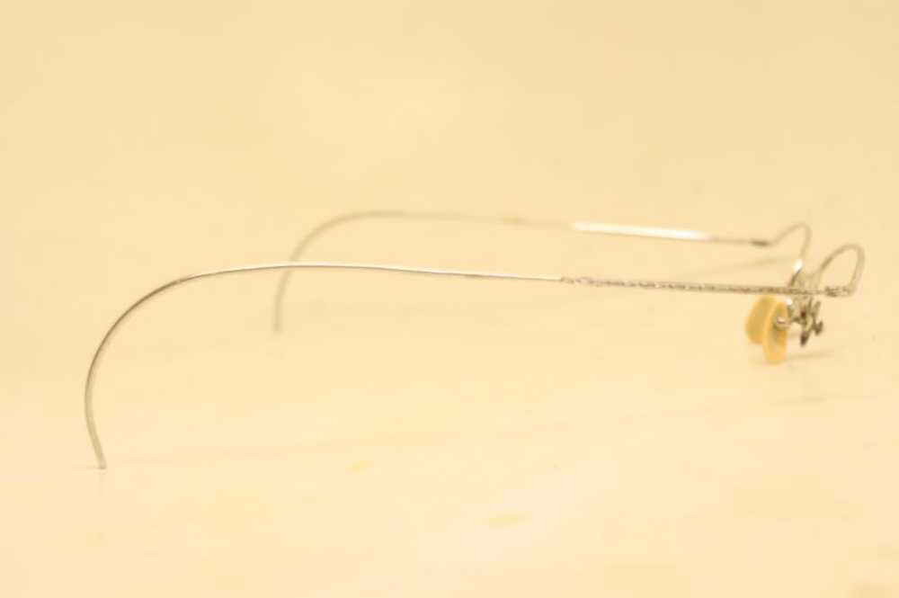 Unused Antique Eyeglasses 1/10 12k Silver Semi Ri… - image 2