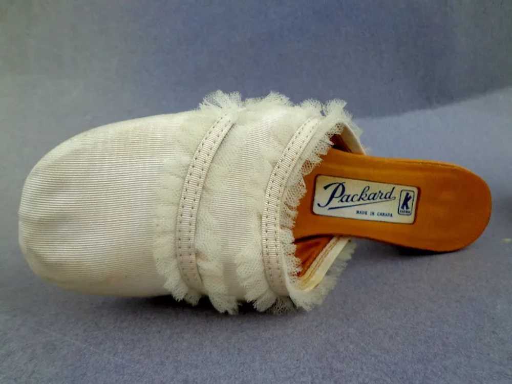 Boudoir Slippers.  1968.  Adorable.  Size 4 1/2. … - image 5