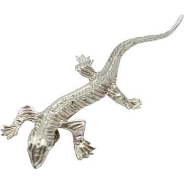 Sterling Silver Lizard Gecko Salamander Pin Brooch