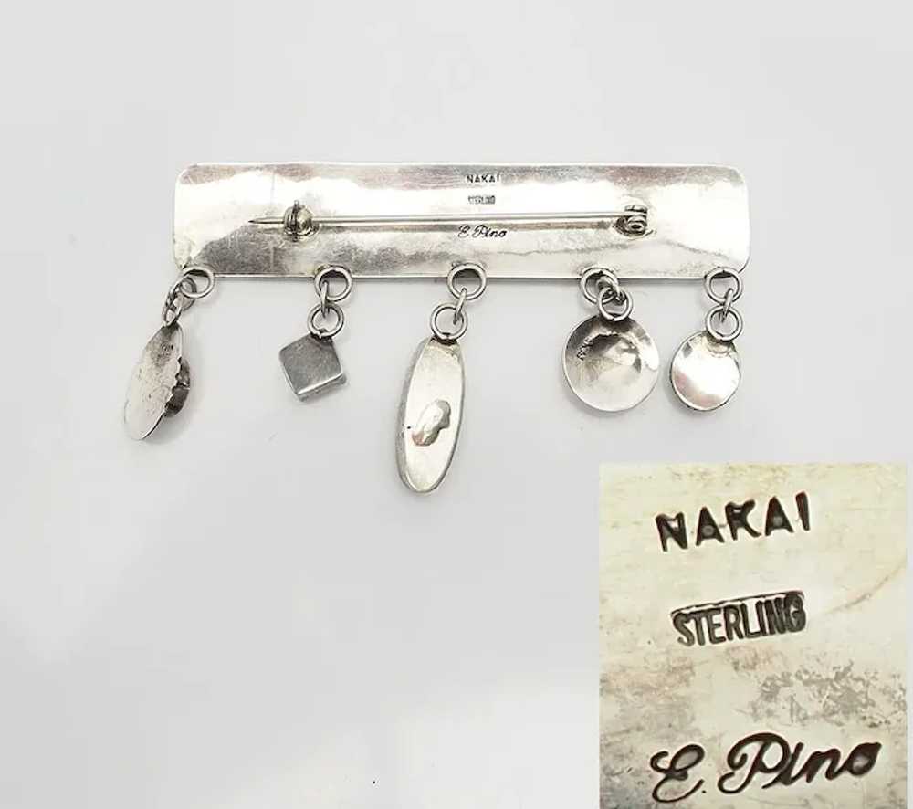 Native American Pueblo  sterling silver gemstones… - image 3