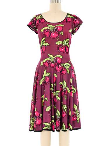 Betsey Johnson Alley Cat Cherry Print Dress - image 1
