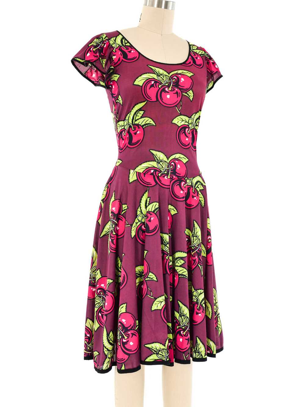 Betsey Johnson Alley Cat Cherry Print Dress - image 3