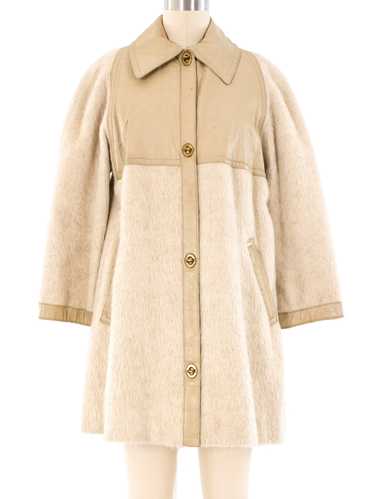 Bonnie Cashin Tonal Leather and Faux Fur Coat