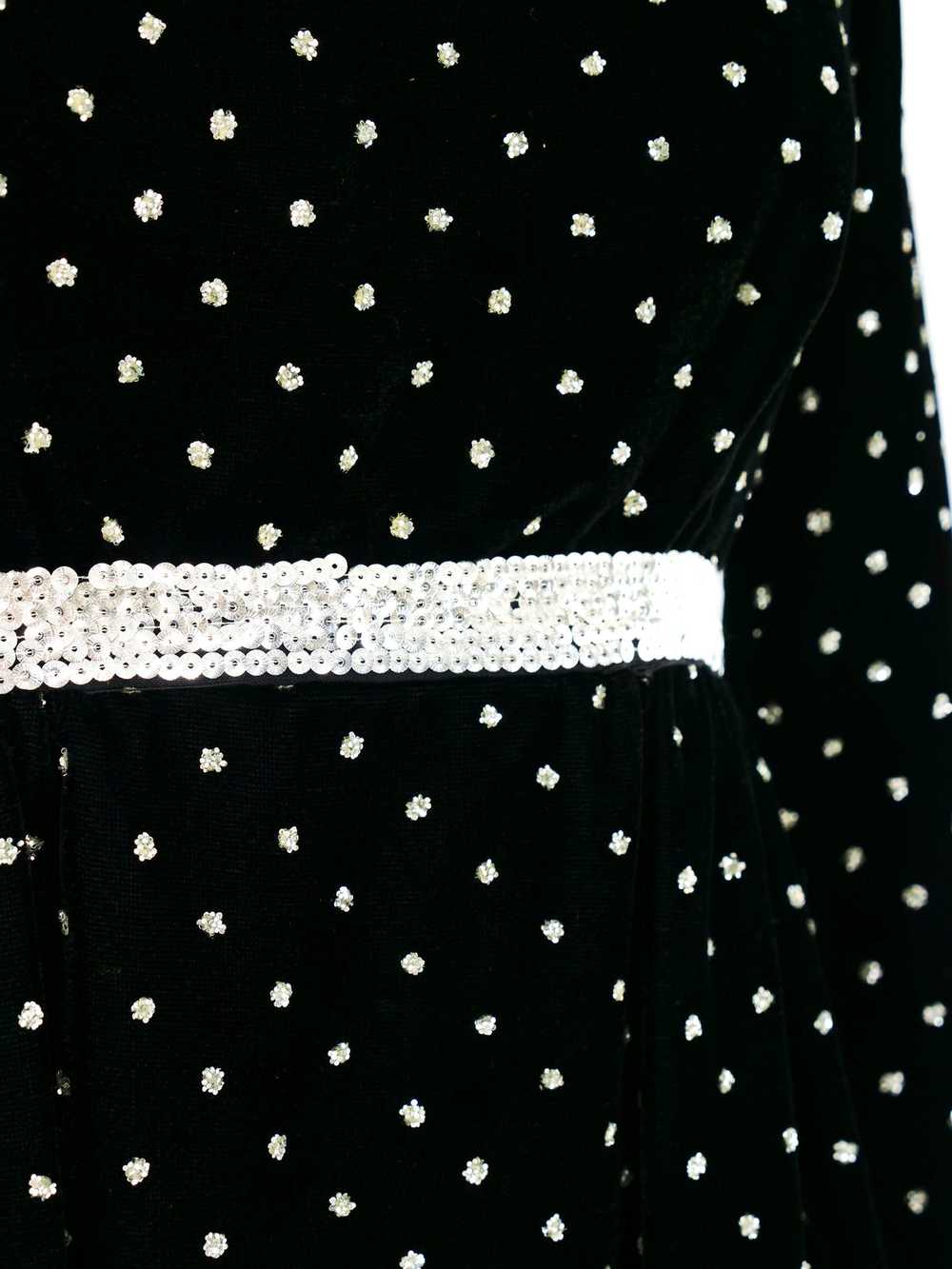 Ceil Chapman Glitter Velvet Maxi Dress - image 4