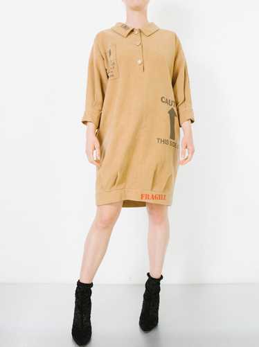 Moschino Freight Printed Camel Dress - image 1