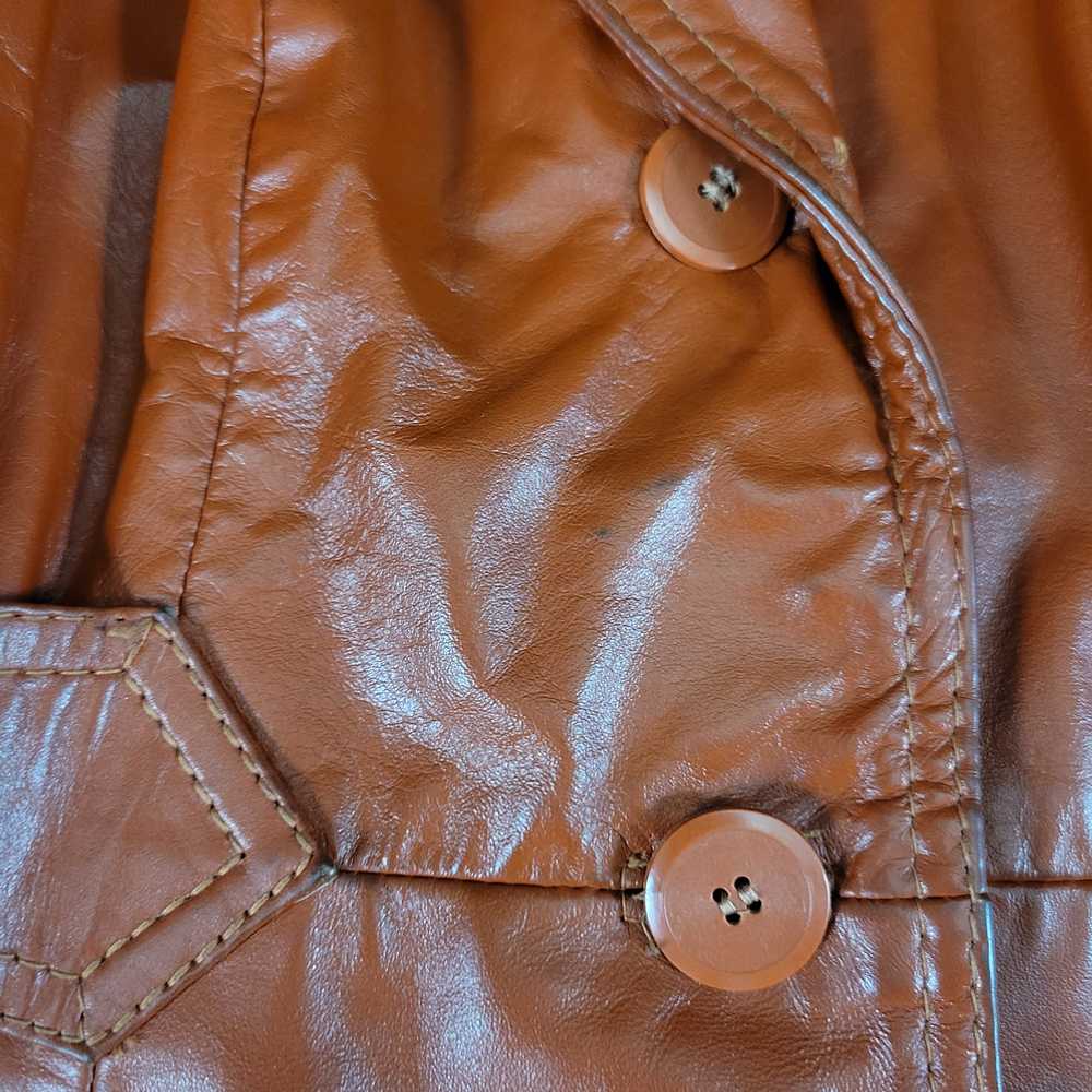 70s Foyers Burnt Orange Leather Jacket - image 4