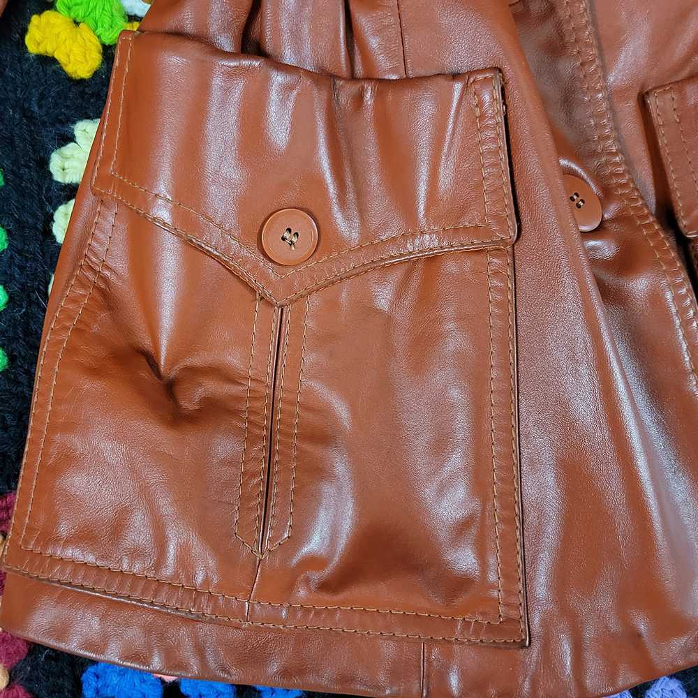 70s Foyers Burnt Orange Leather Jacket - image 6