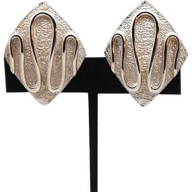 Sarah Coventry Modernist Earrings - image 1
