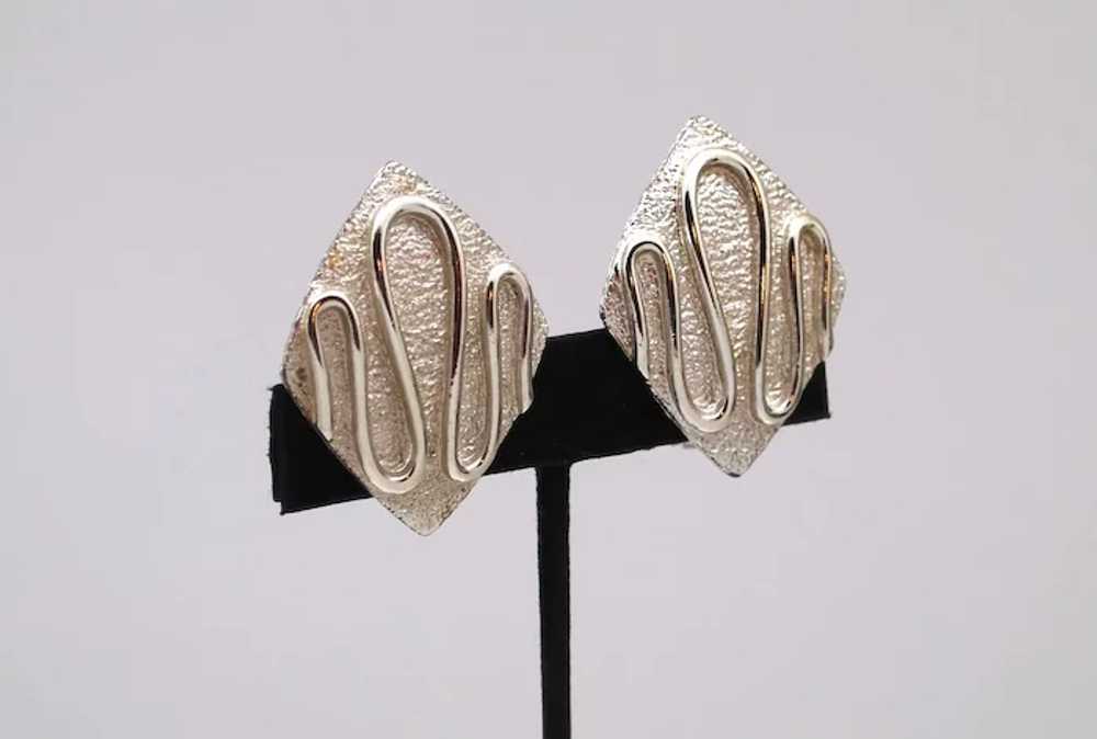 Sarah Coventry Modernist Earrings - image 2