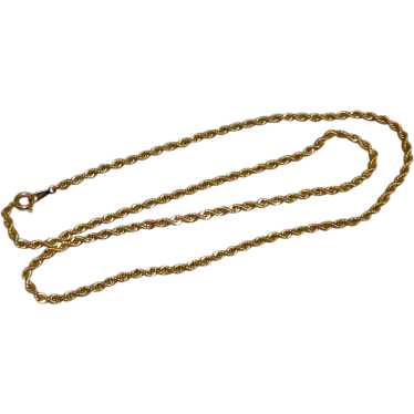 Gold Tone Rope Chain 24" - image 1