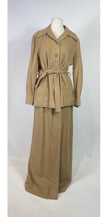 1970s Dalton Camel Hair Wrap Skirt and Jacket Two 