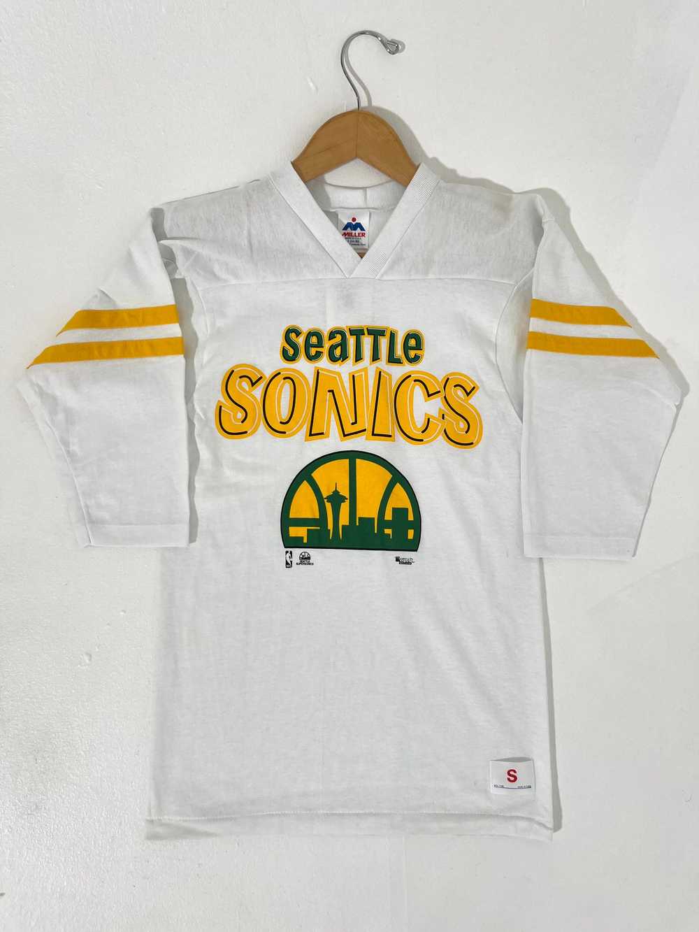 Vintage 1980s Seattle Super Sonics 3/4 T-Shirt - image 1