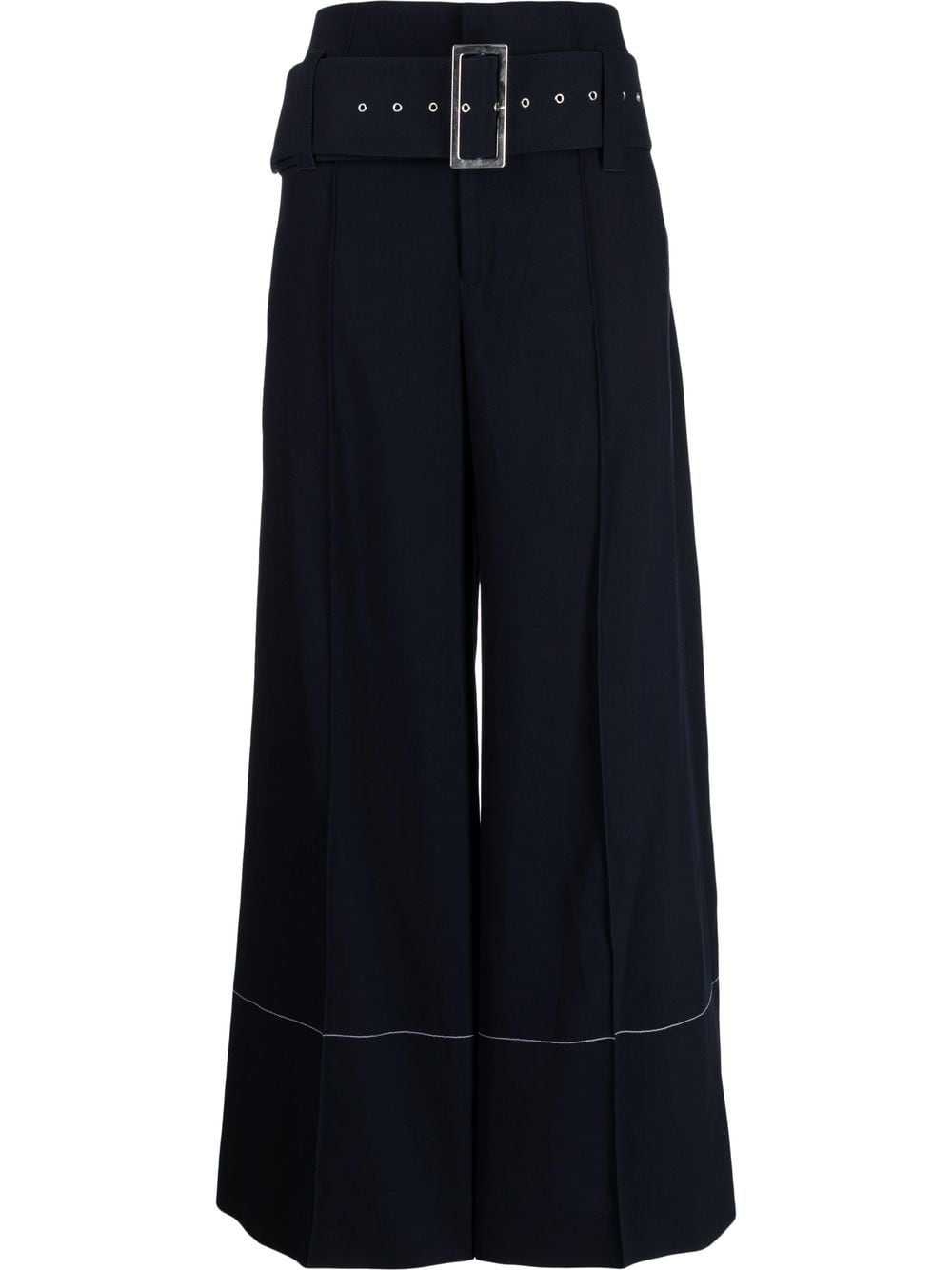 Céline Pre-Owned belted wide-legged trousers - Bl… - image 1