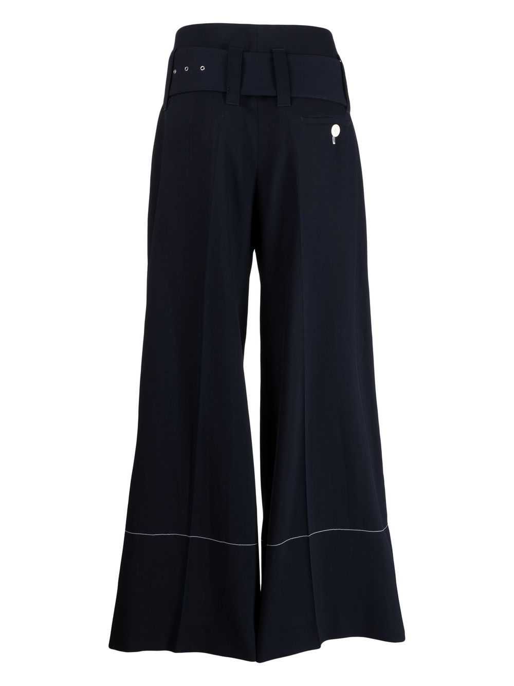 Céline Pre-Owned belted wide-legged trousers - Bl… - image 2
