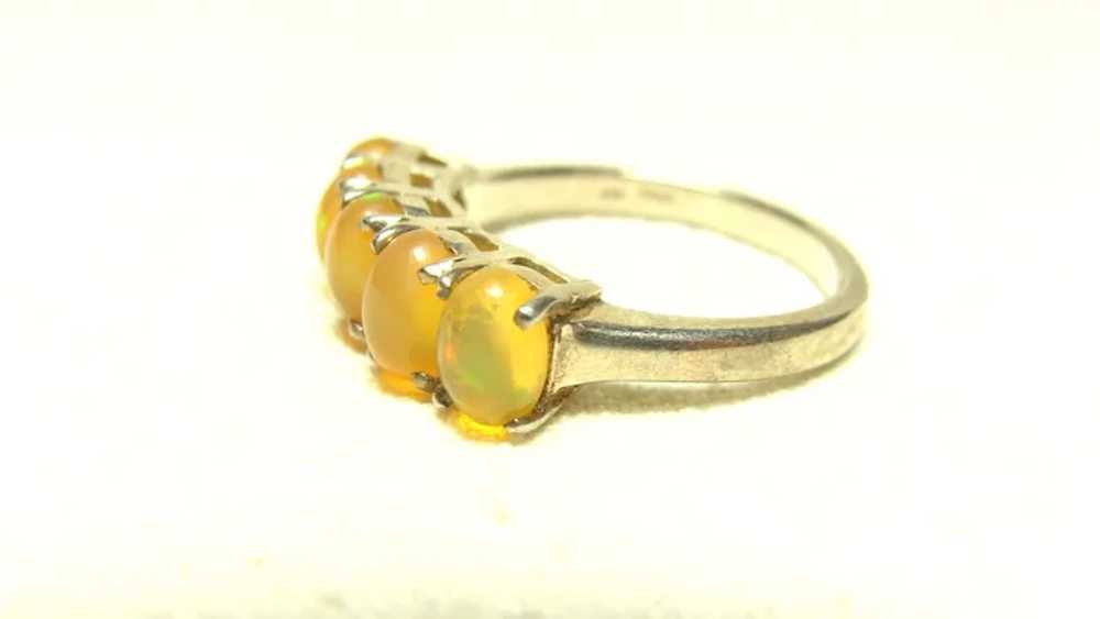 Vintage Silver Mexican Opal Ring - image 6