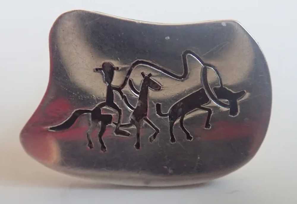 *Vintage Taxco Mexico Sterling Cut Out Silhouette… - image 2
