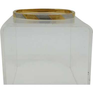 Goldtone and Silvertone Metal Hinged Bangle