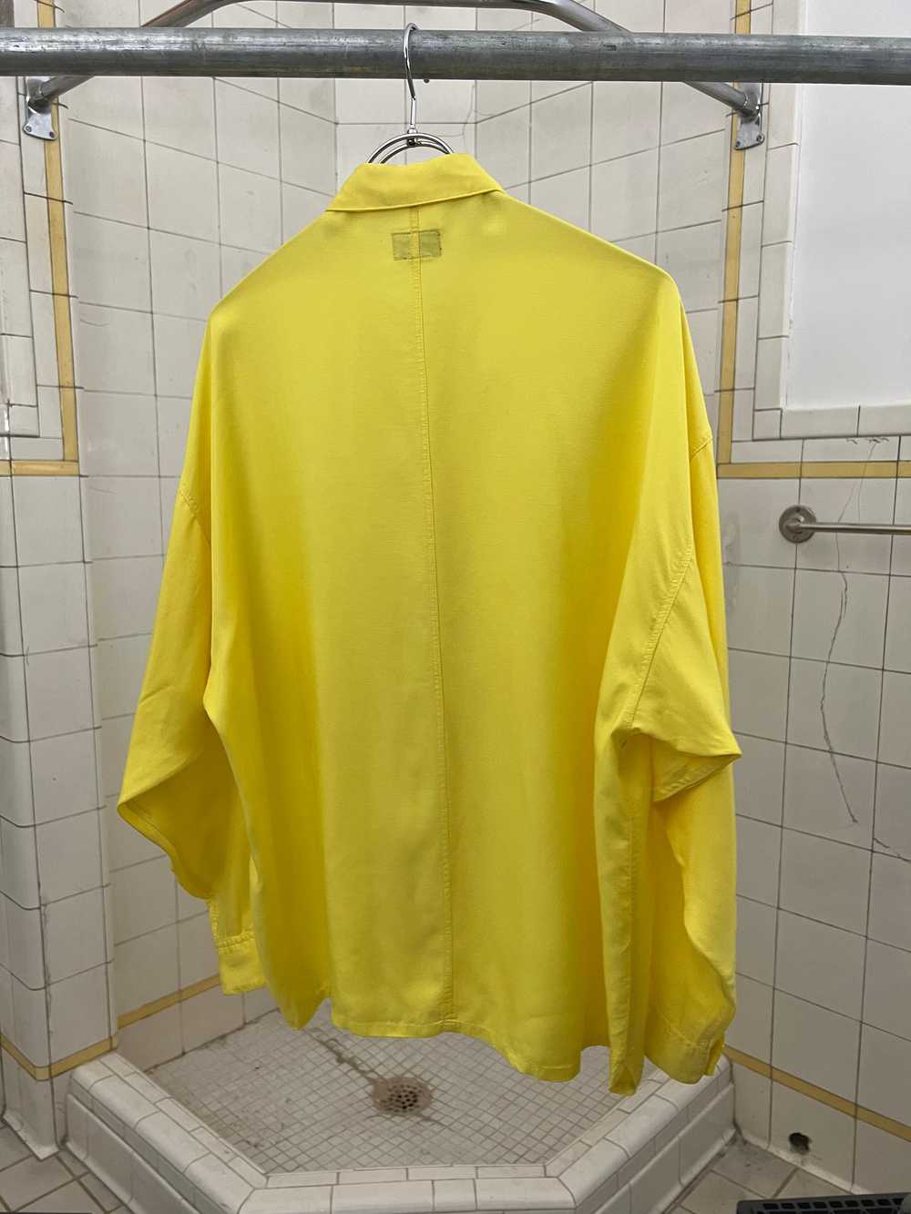 1980s Marithe Francois Girbaud Silky Yellow Butto… - image 4