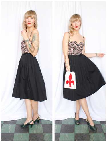 1950s College Town Large Pocket Skirt - Small - image 1