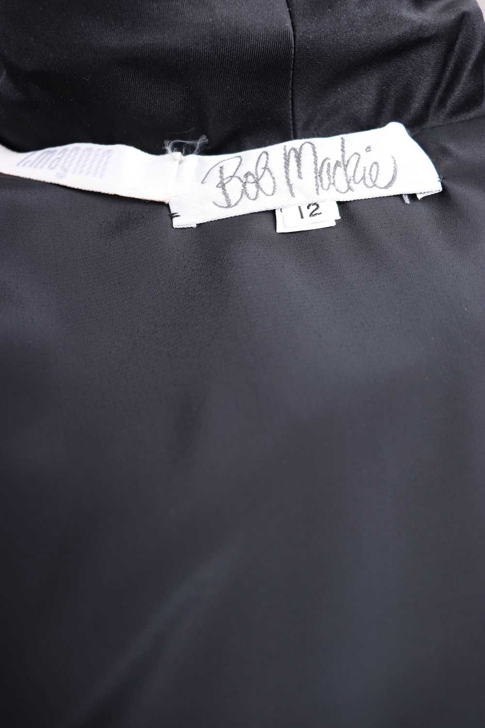 80's Bob Mackie Black Satin Skirt Suit M/L - image 11