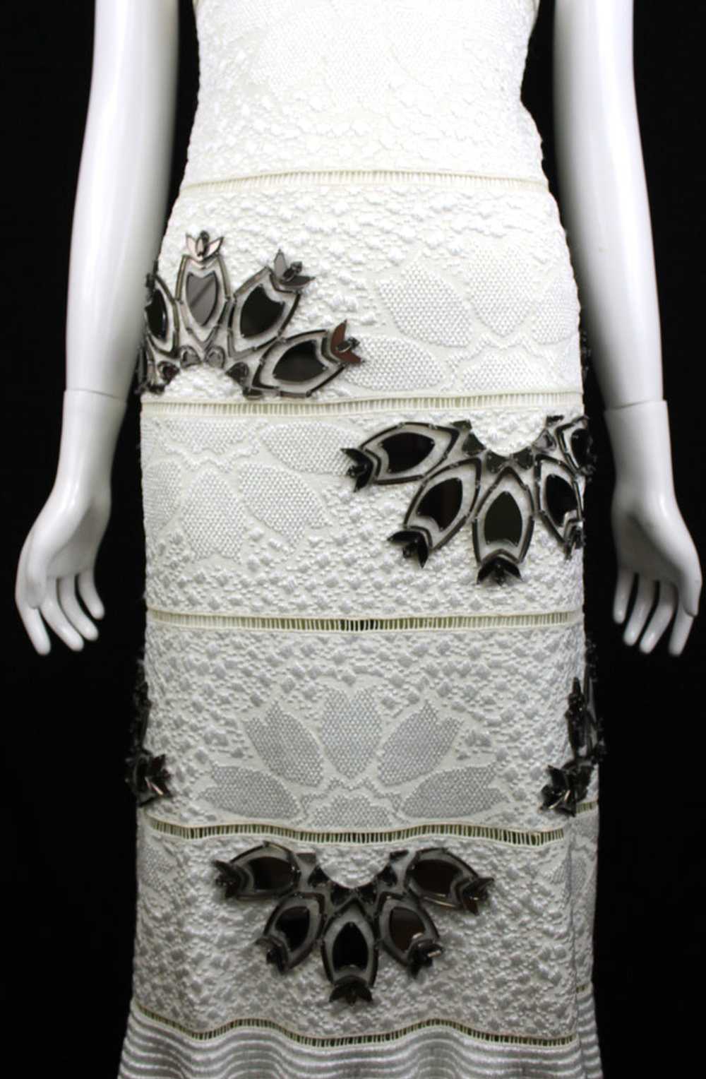 Alexander McQueen White Python Dress with Mirror … - image 4