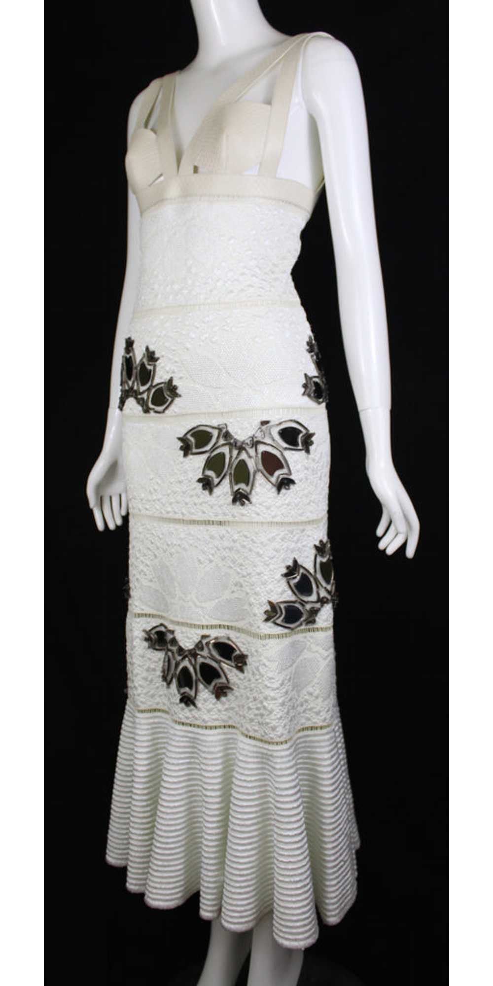 Alexander McQueen White Python Dress with Mirror … - image 8