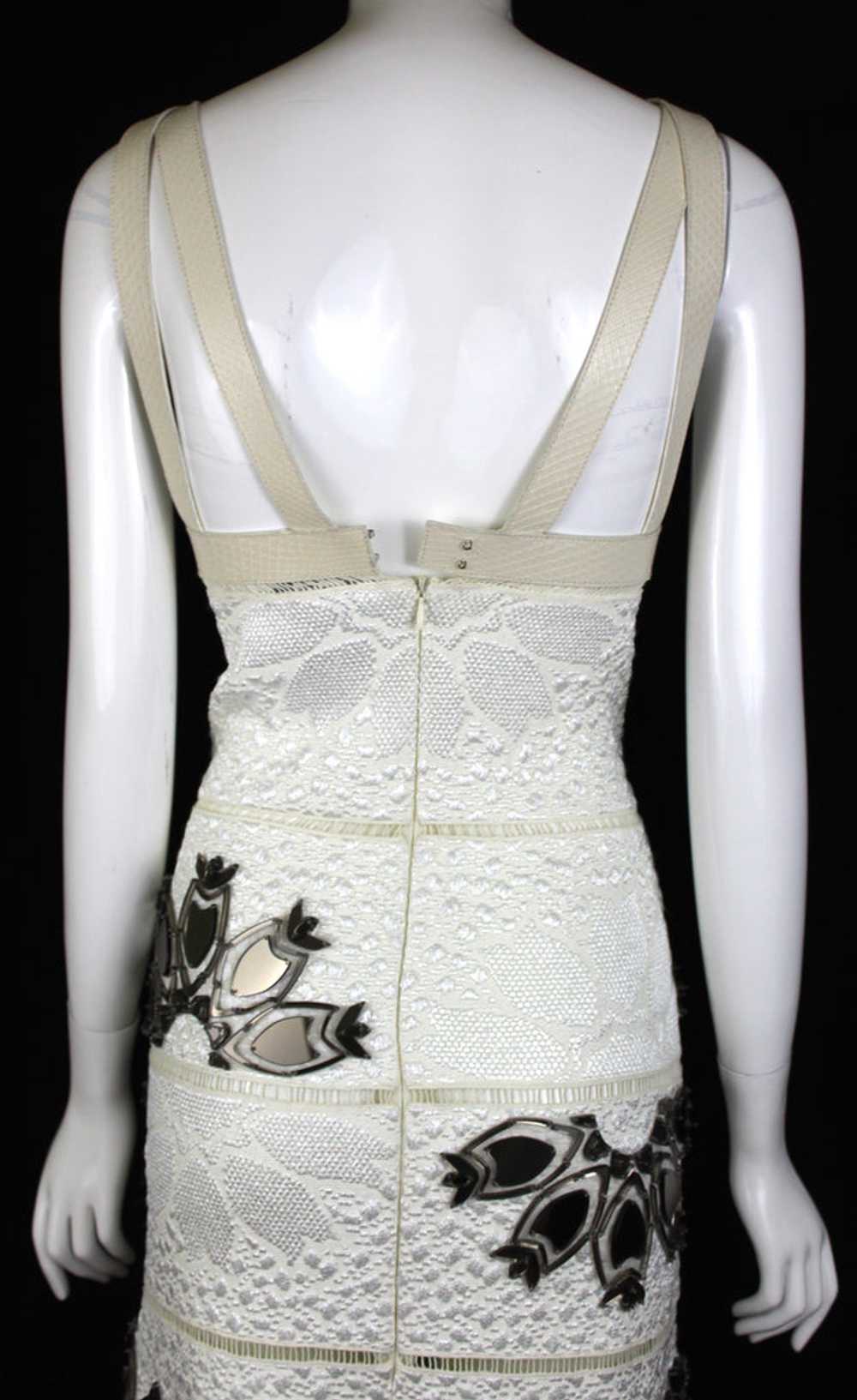 Alexander McQueen White Python Dress with Mirror … - image 9