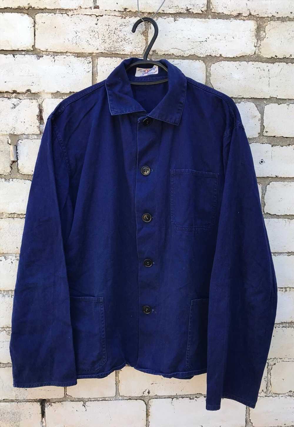 Vintage Bleu De Travail Chore Worker Jacket Blue - image 1