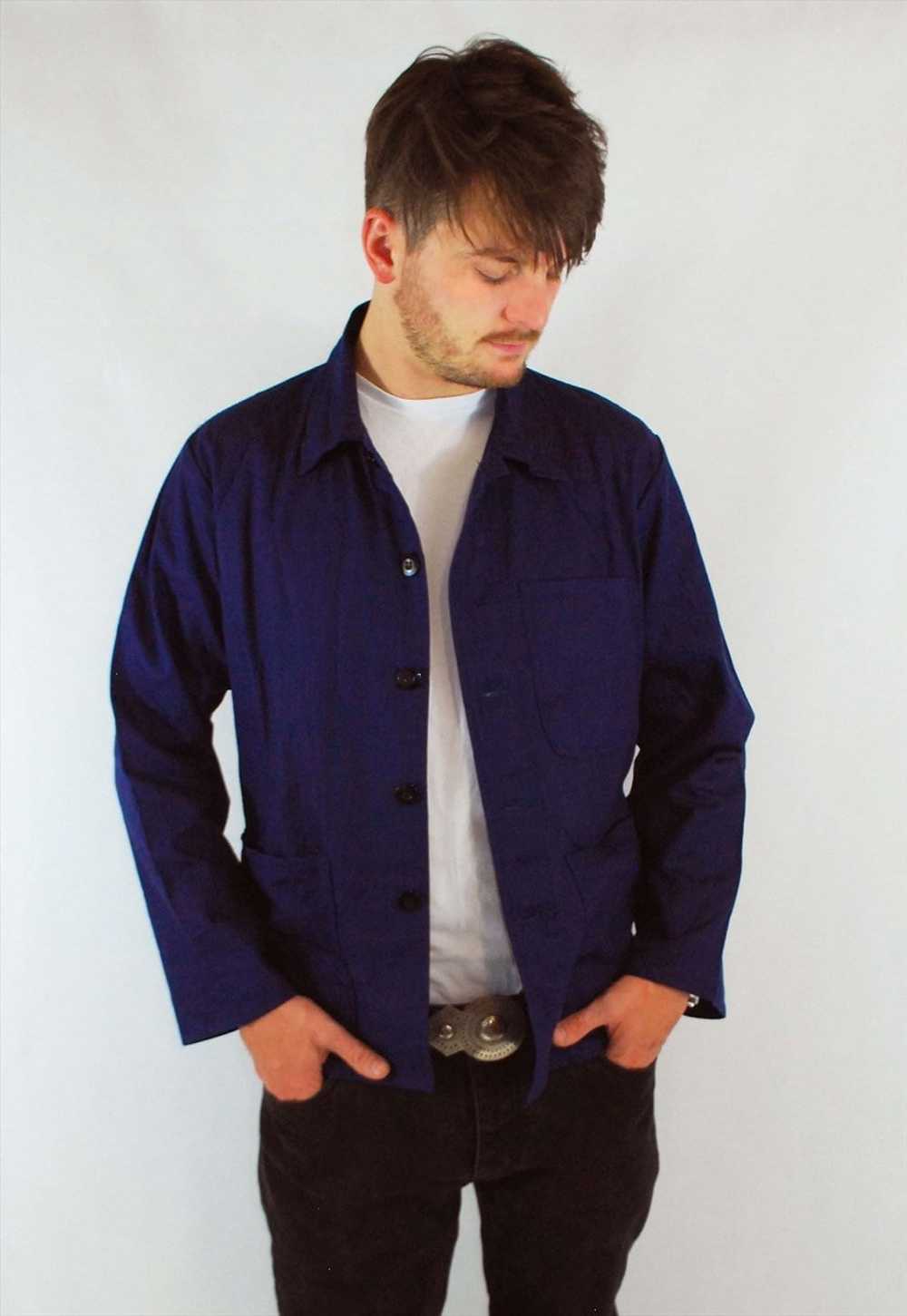 Vintage Bleu De Travail Chore Worker Jacket Blue - image 2