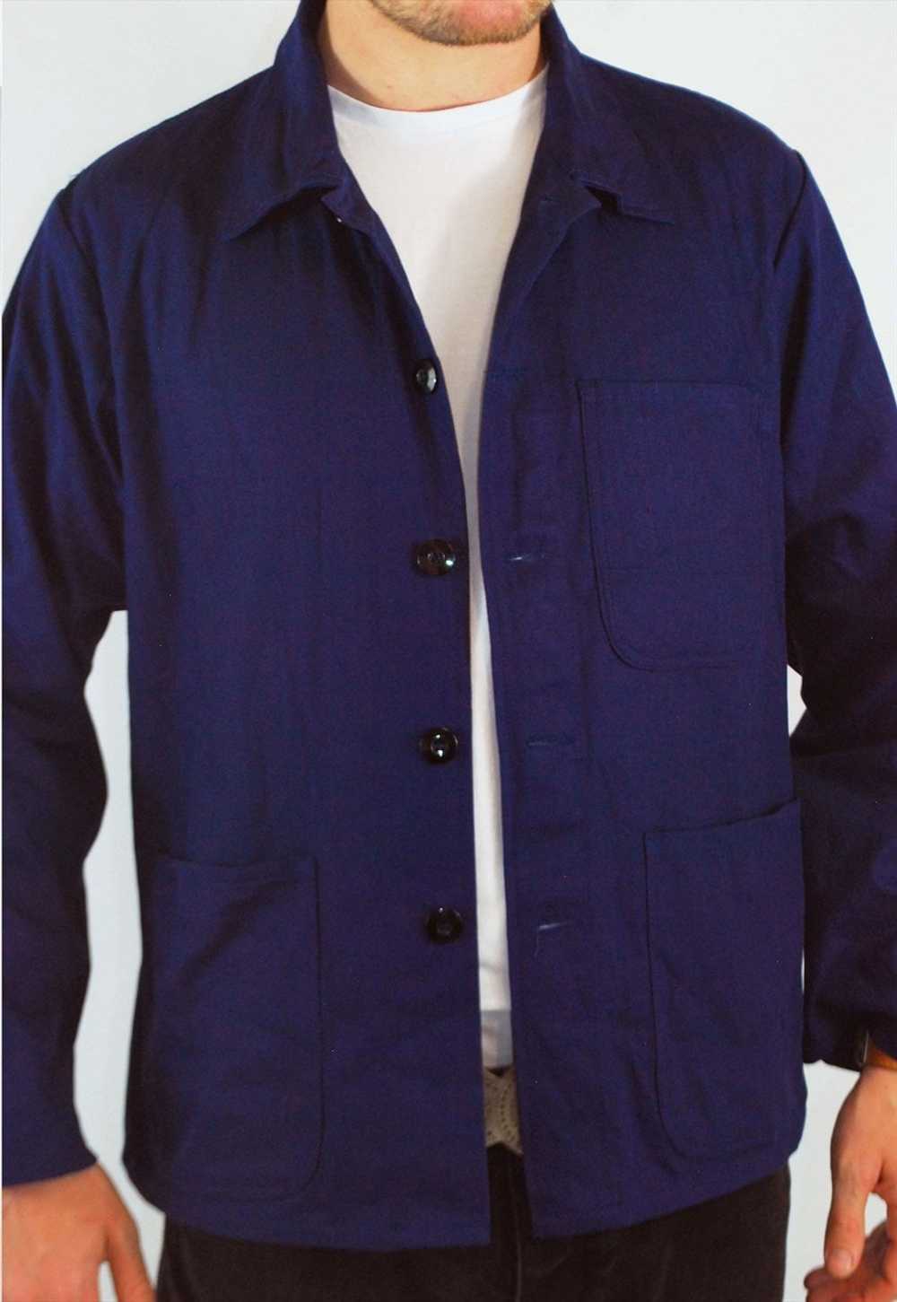 Vintage Bleu De Travail Chore Worker Jacket Blue - image 3