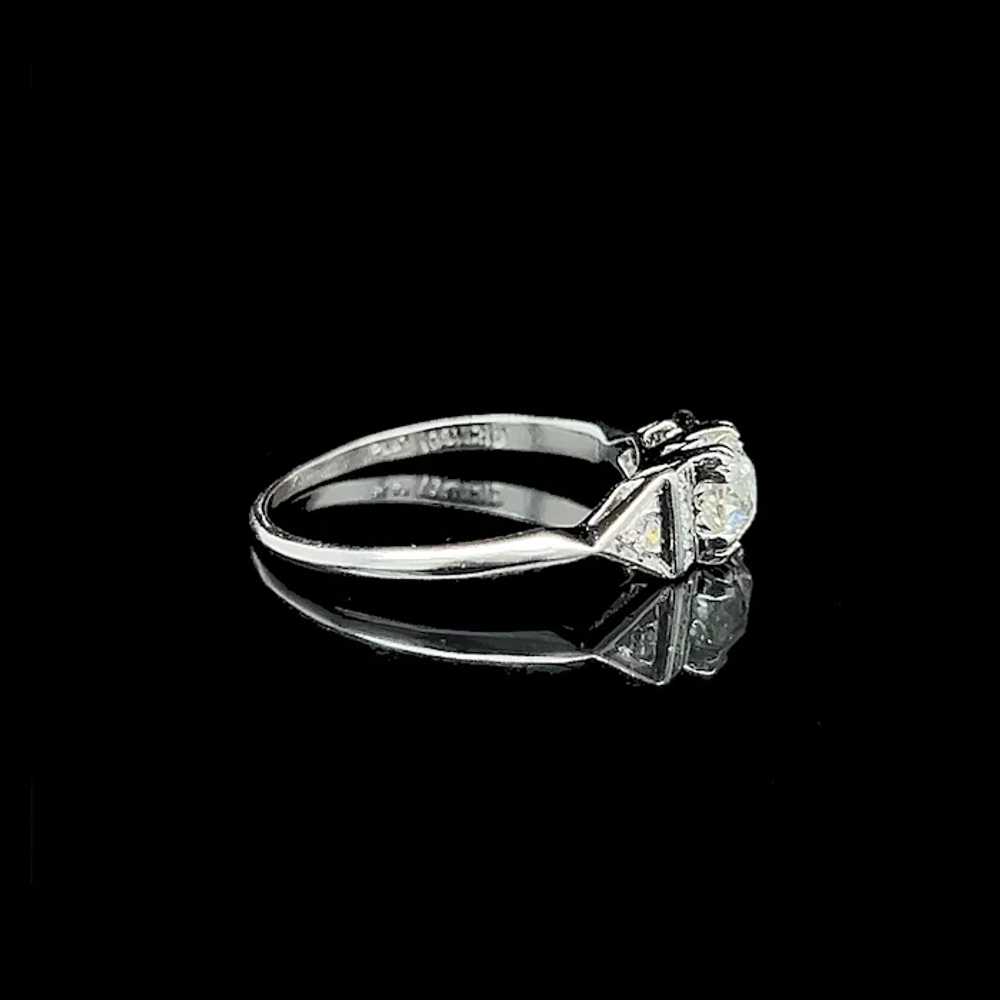 Art Deco .40ct. Diamond & Platinum Antique Engage… - image 2