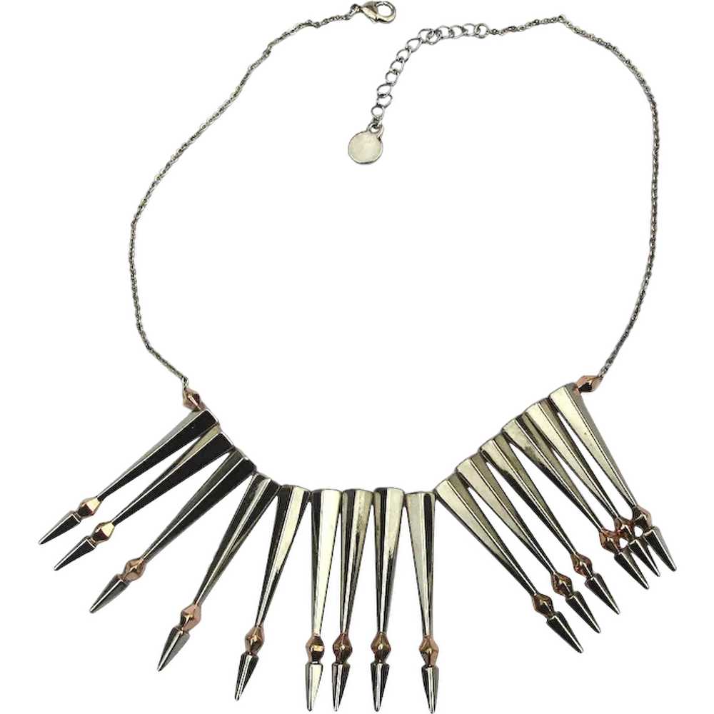 Striking Spiking Modernist Necklace - image 1