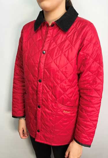 Vintage Barbour lightweight quilted jacket in red 