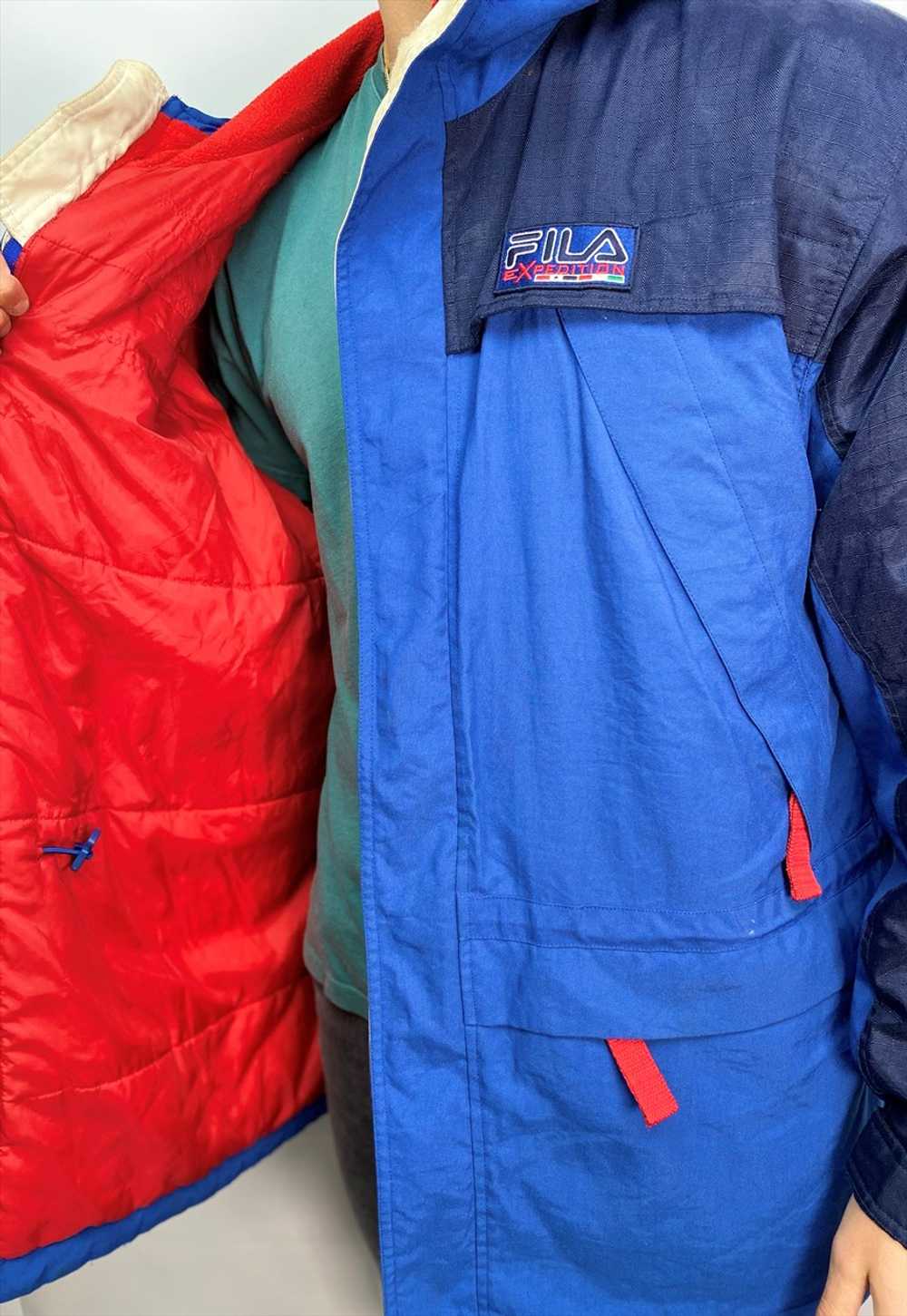 Vintage Fila Expedition puffer jacket/coat with h… - image 3