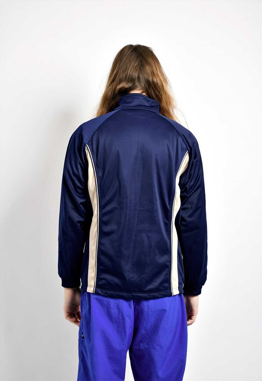 NIKE vintage sport jacket men blue navy 80s 90s t… - image 2