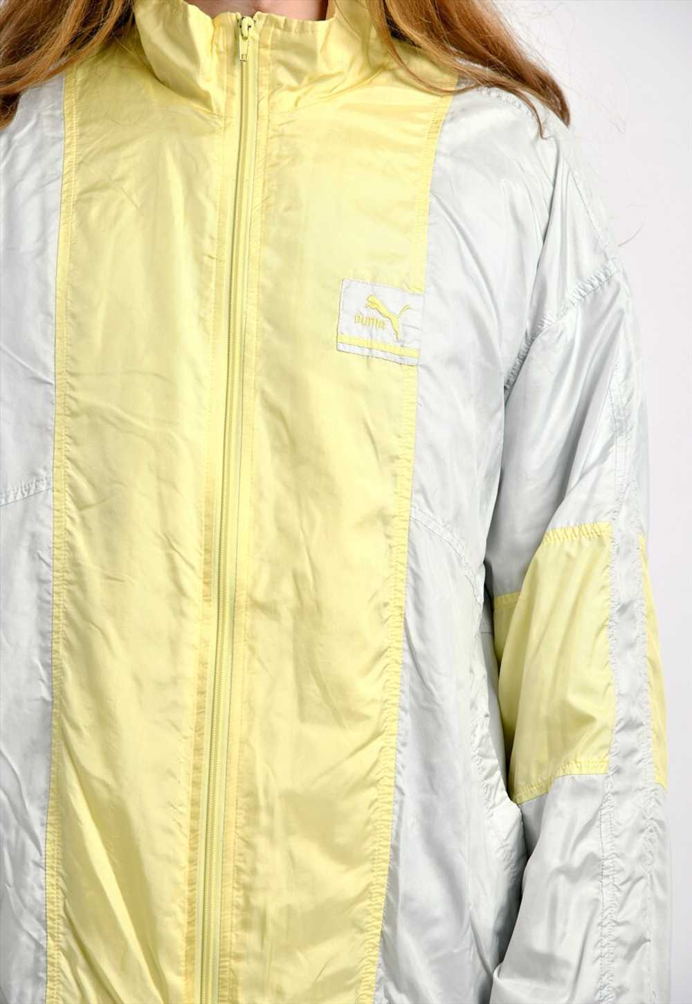 PUMA 90s jacket ivory white yellow retro vintage … - image 2