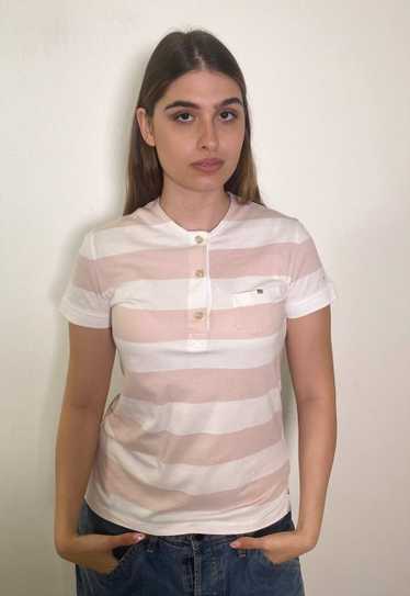 Vintage y2k stripes polo shirt - image 1