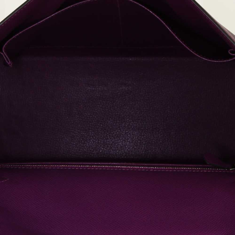 Hermes Kelly 32 cm handbag in purple Anemone epso… - image 4