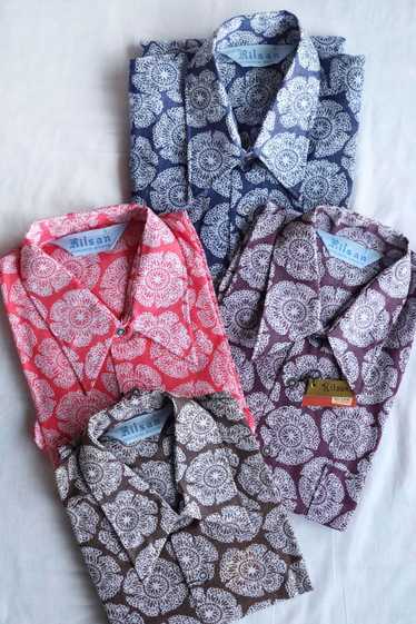 RILSAN Flower Print Short Sleeves 70's Shirt