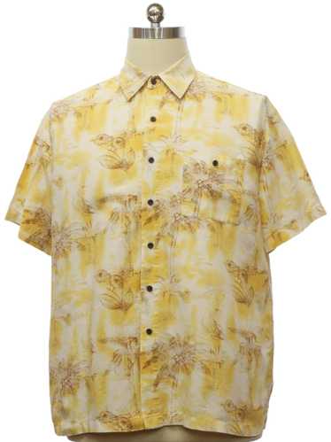 1990's Covington Mens Linen Cotton Blend Hawaiian 