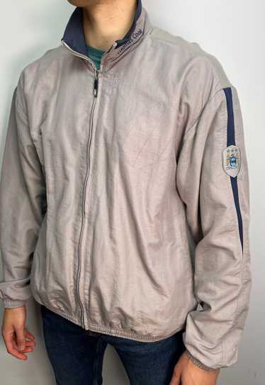 Vintage Reebok Manchester City track jacket in gre