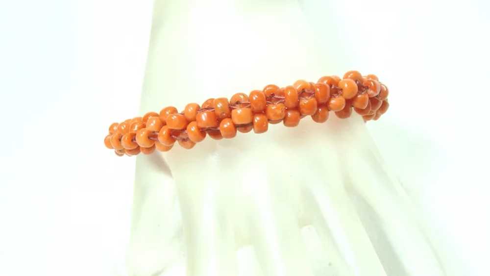 Vintage Woven Coral Bracelet - image 6